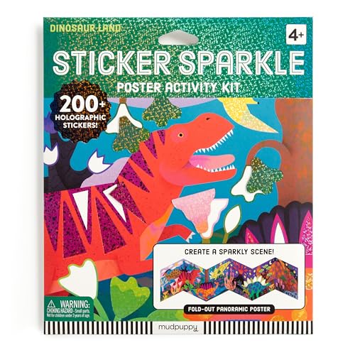 Dinosaur Land Sticker Sparkle Poster Activity Kit